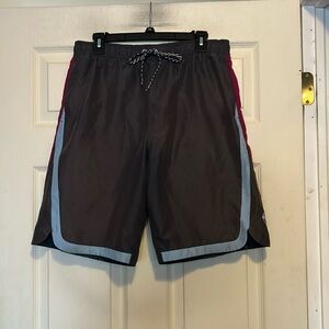 Nike Swim Trunks Size Medium Gray Blue